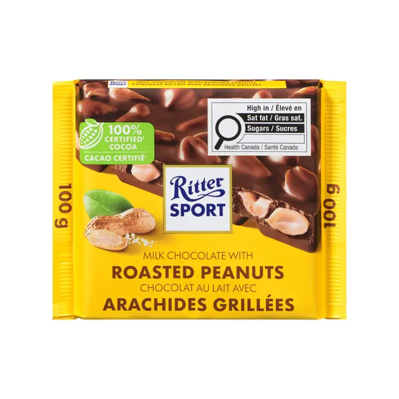 RITTER - ROASTED PEANUT BAR 100GR