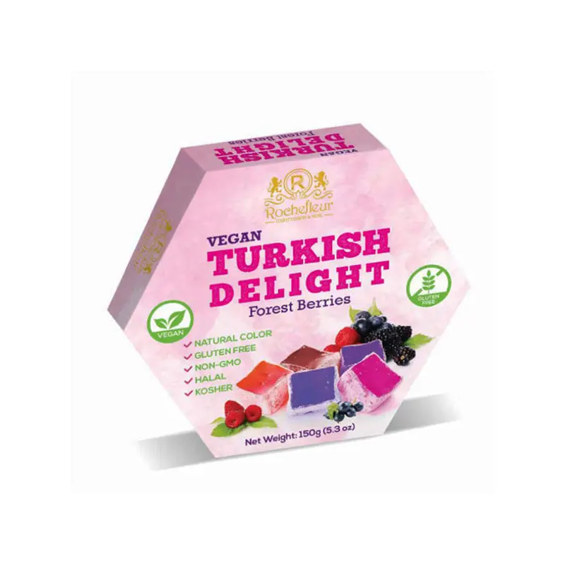 ROCHEFLEUR - VEGAN TURKISH DELIGHTS FOREST BERRIES 150GR