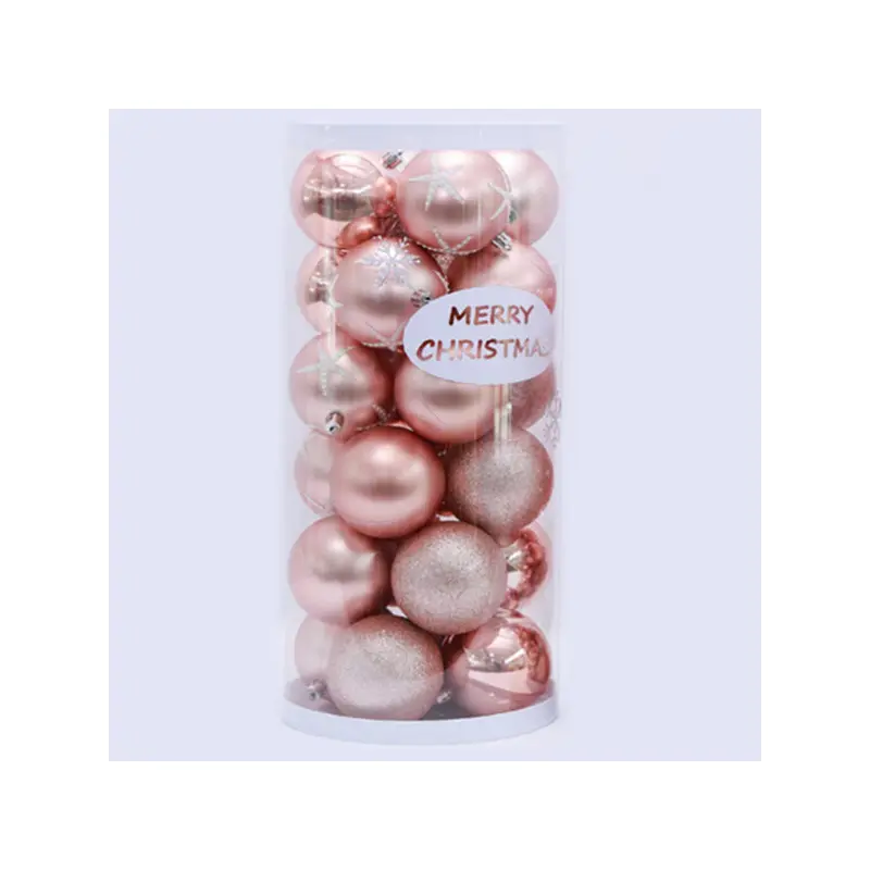 ROOTS BAKER - CHRISTMAS ORNAMENT PINK 24PC 1PK