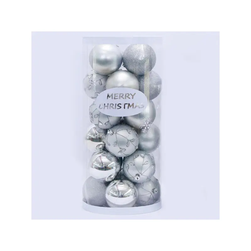 ROOTS BAKER - CHRISTMAS ORNAMENT SILVER 24PC 1PK