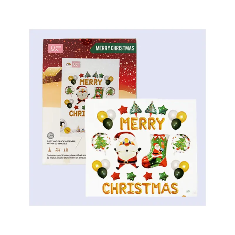 ROOTS BAKER - MERRY CHRISTMAS BALLOONS 38PC 1PK