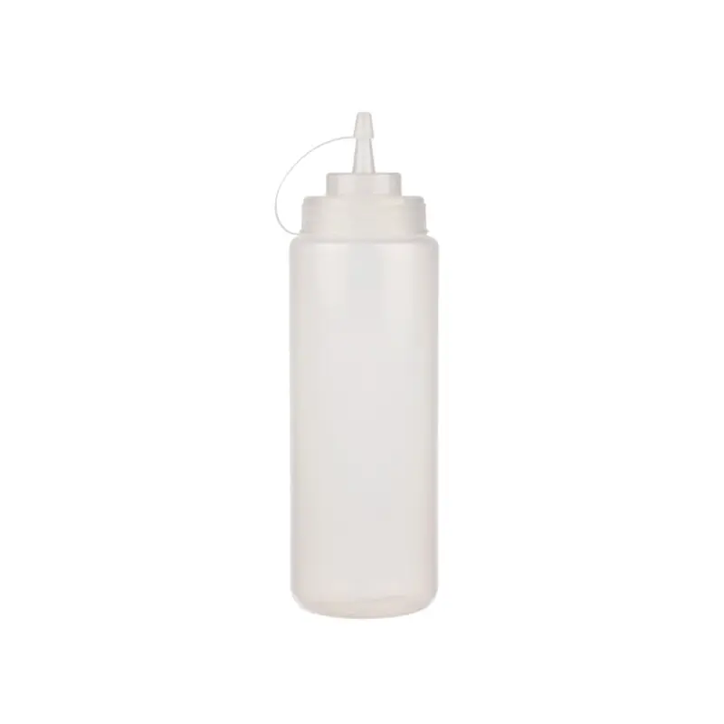 RESTO - 16oz CLEAR WIDE MOUTH SQUEEZE BOTTLE W/LID 6x EA