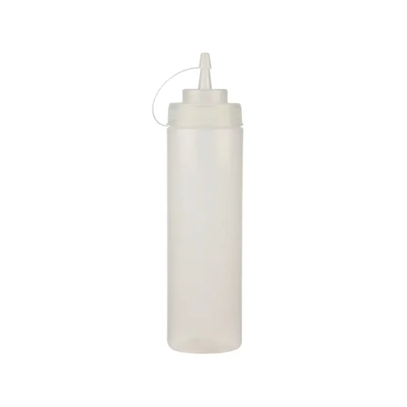 RESTO - 24oz CLEAR WIDE MOUTH SQUEEZE BOTTLE WITH LID EA