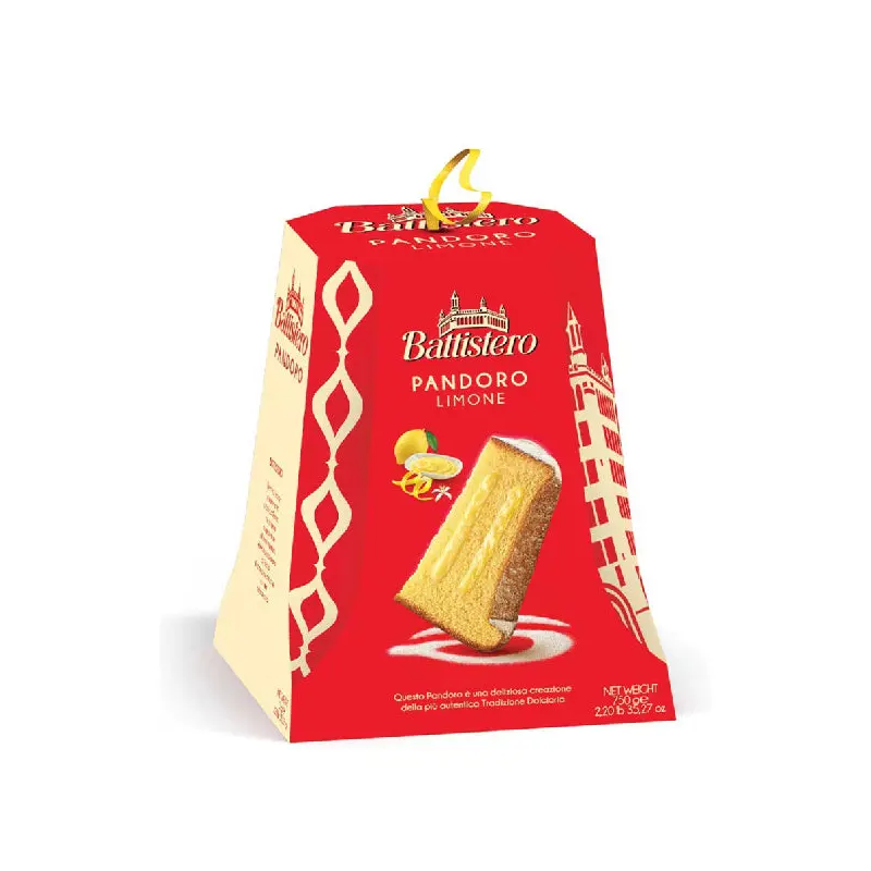 BATTISTERO - PANDORO 100% BUTTER WITH LEMON CREAM 750GR