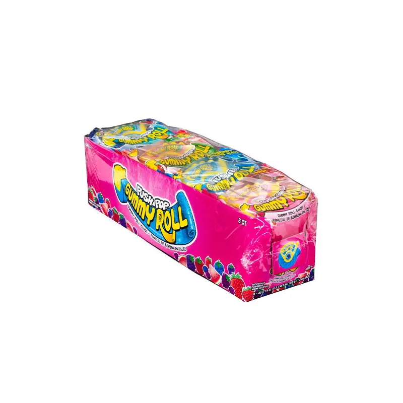 BAZOOKA BRANDS - PUSH POP GUMMY ROLL 8x40 GR
