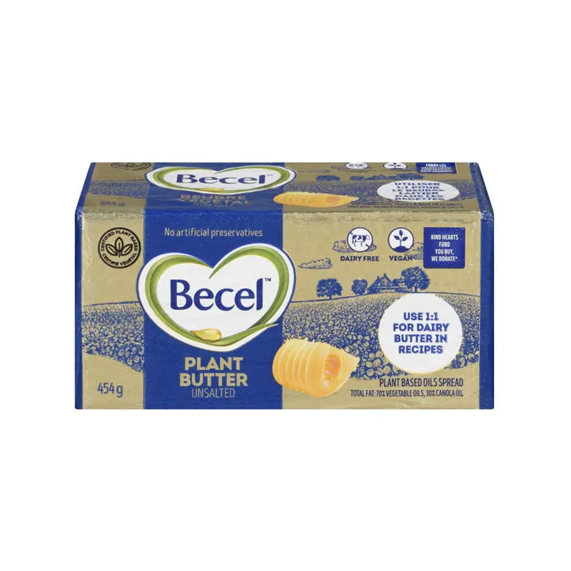 BECEL - UNSALTED PLANT BASED BUTTER 454GR