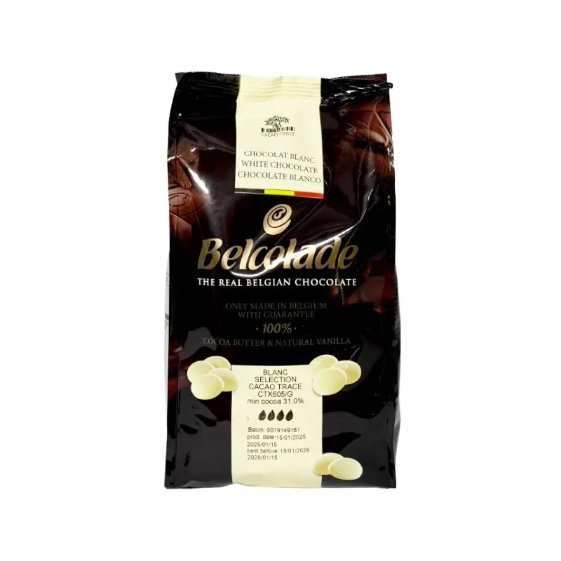 BELCOLADE - CHOCOLATE WHITE CALLETS 31% 1KG