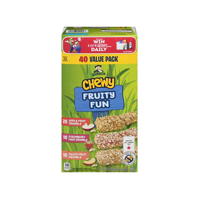 QUAKER - CHEWY BARS FRUITY FUN 40x24 GR