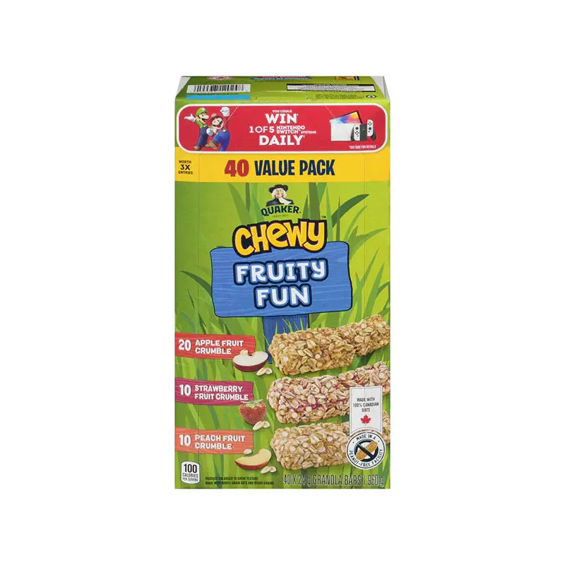 QUAKER - CHEWY BARS FRUITY FUN 8x40x24 GR