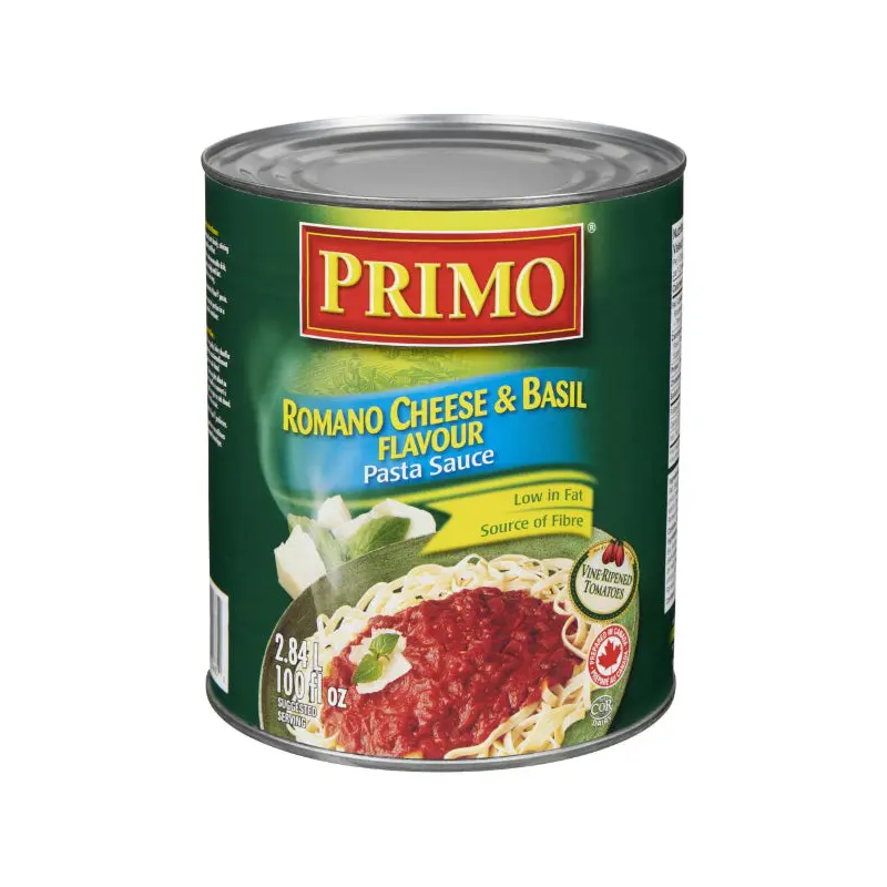PRIMO - PASTA SAUCE ROMANO CHEESE & BASIL 6x2.84 LT