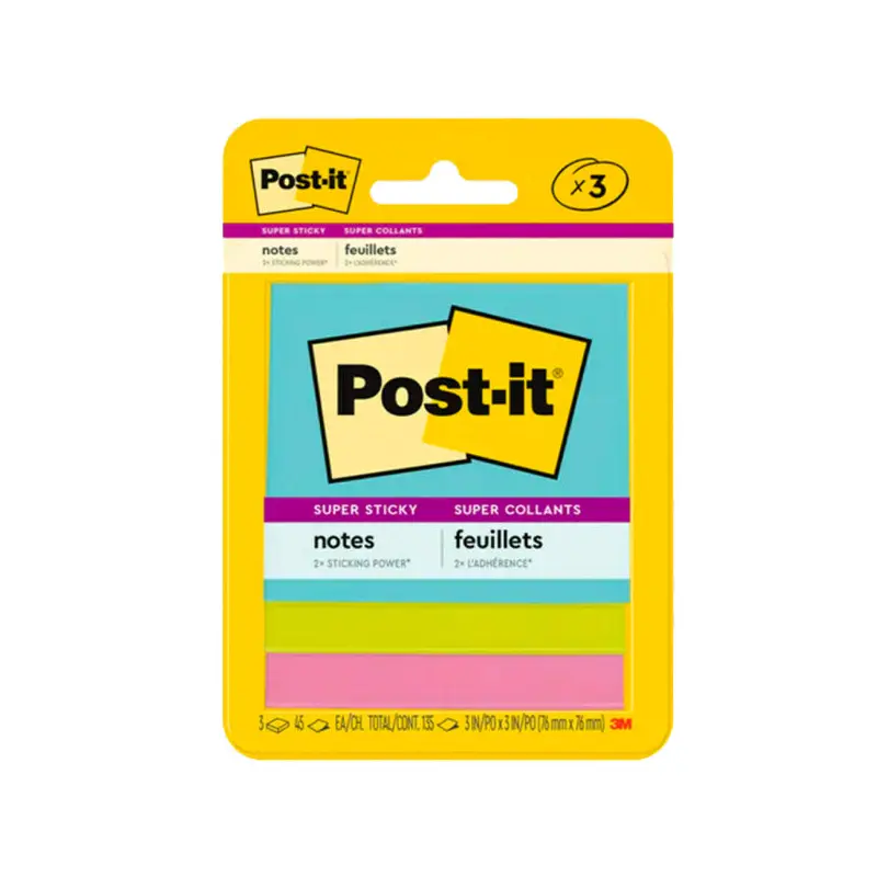 POST IT - SUPER STICKY NOTES 3PK