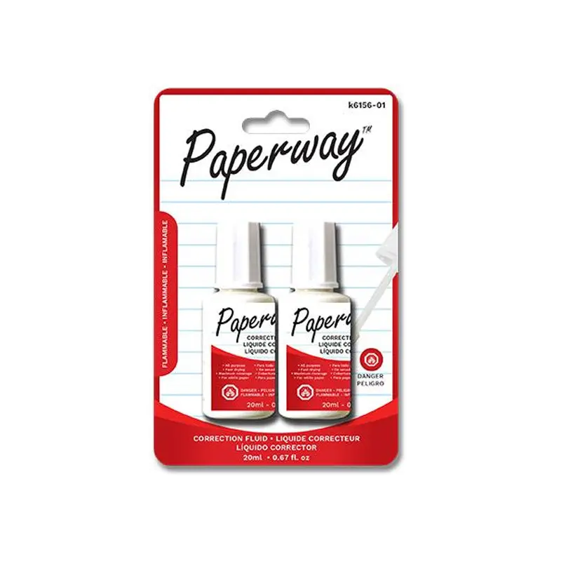 PAPERWAY - CORRECTION FLUID 12x2 PK
