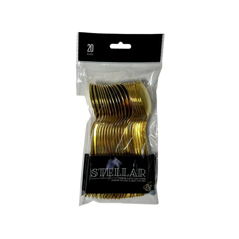 PARTY CAUTURE - STELLER GOLD TEASPOONS 24x20 PK