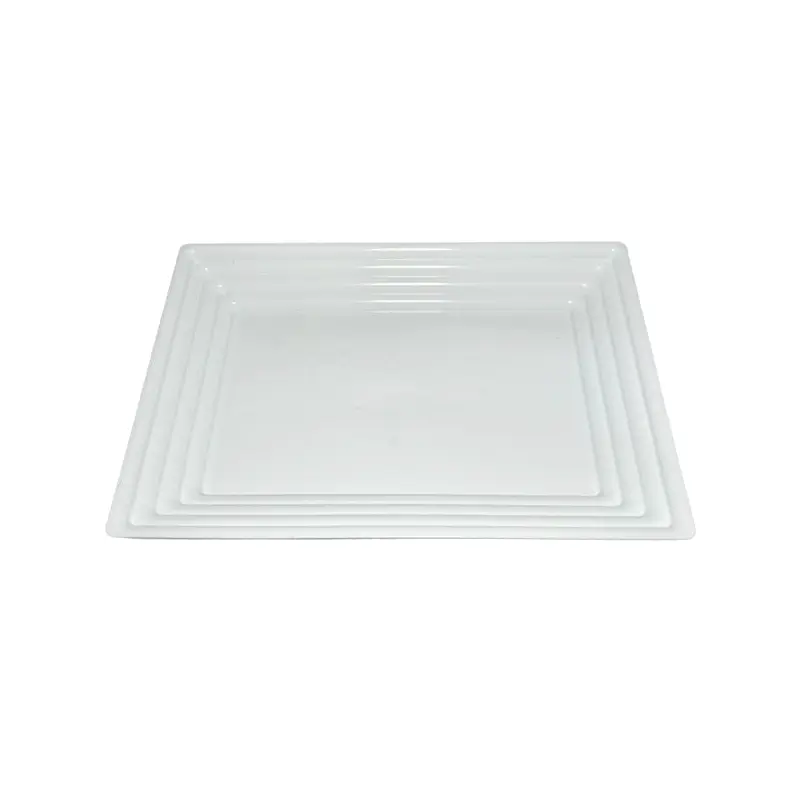 PARTY COLLECTION - WHITE RECTANGLE TRAY 9x13 IN EA