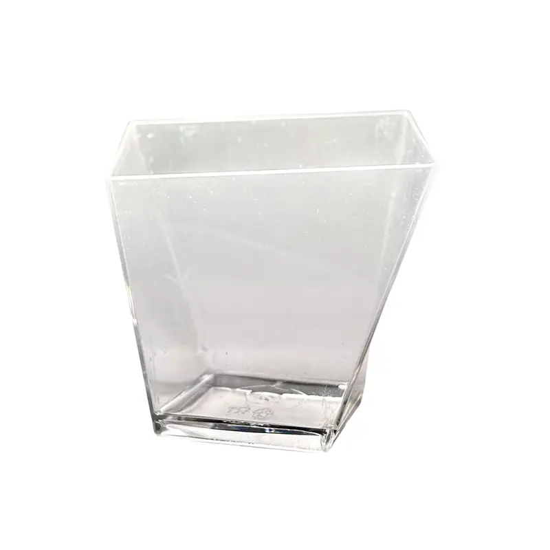PARTY COUTURE - CLEAR SQUARE DIAMOND MOUSSE CUPS 24PK