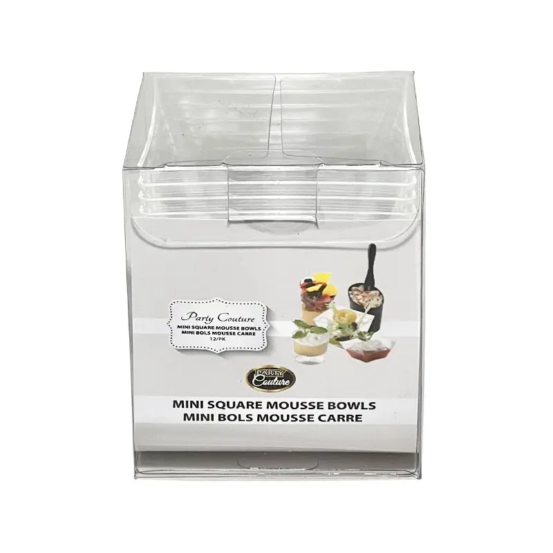 PARTY COUTURE - CLEAR SQUARE MINI BOWL 2oz 12PK