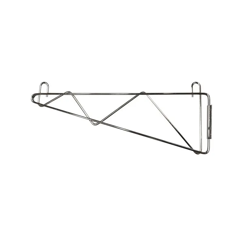 OMCAN - CHROME WALL SHELF BRACKETS SET OF2 18"