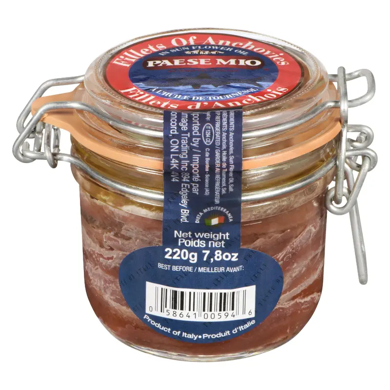 PAESE MIO - LARGE ANCHOVY FILLETS 220GR