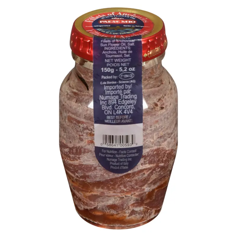 PAESE MIO - MEDIUM ANCHOVY FILLETS 150GR