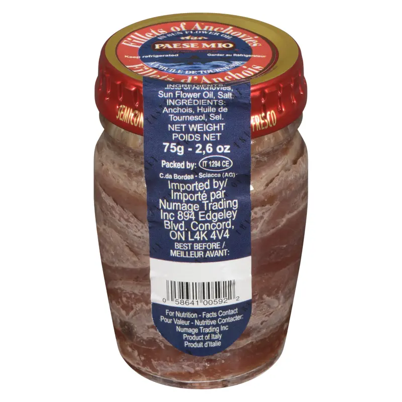PAESEMIO - ANCHOVY FILLETS 75GR