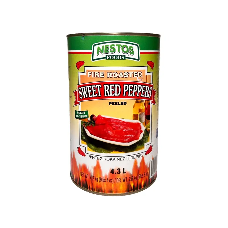 NESTOS - FIRE ROASTED SWEET RED PEPPERS 4.2KG