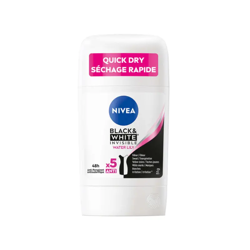 NIVEA - BLACK & WHITE INVISIBLE WATER LILY ANTIPERSPIRANT 51GR
