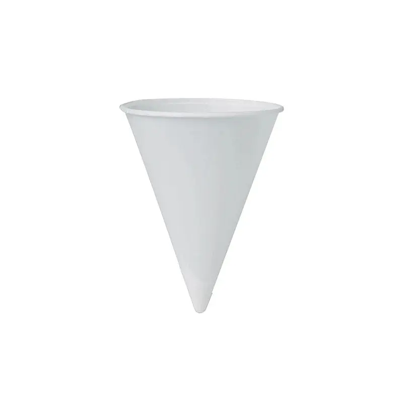 BARE - 4OZ TREATED PAPER CONE WATER CUP WHITE 25x200 PK