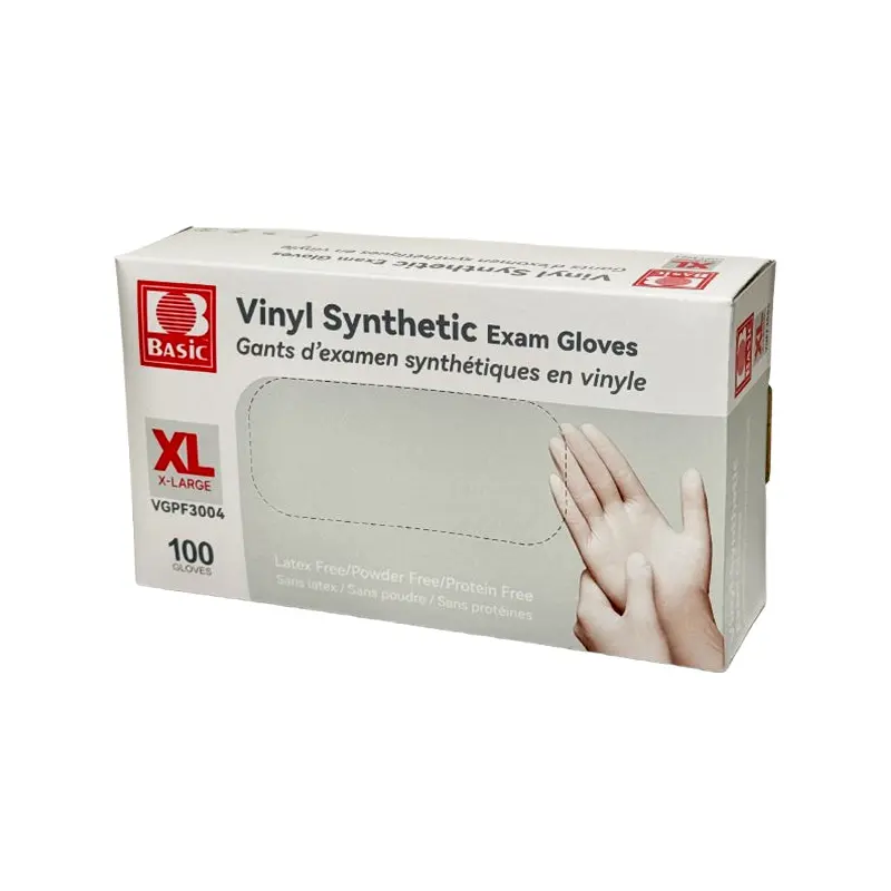BASIC - EXTRA LARGE VINYL GLOVE CLEAR 100CT