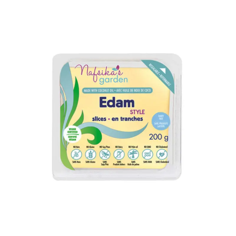 NAFSIKAS GARDEN - VEGAN EDAM STYLE SLICES 200GR