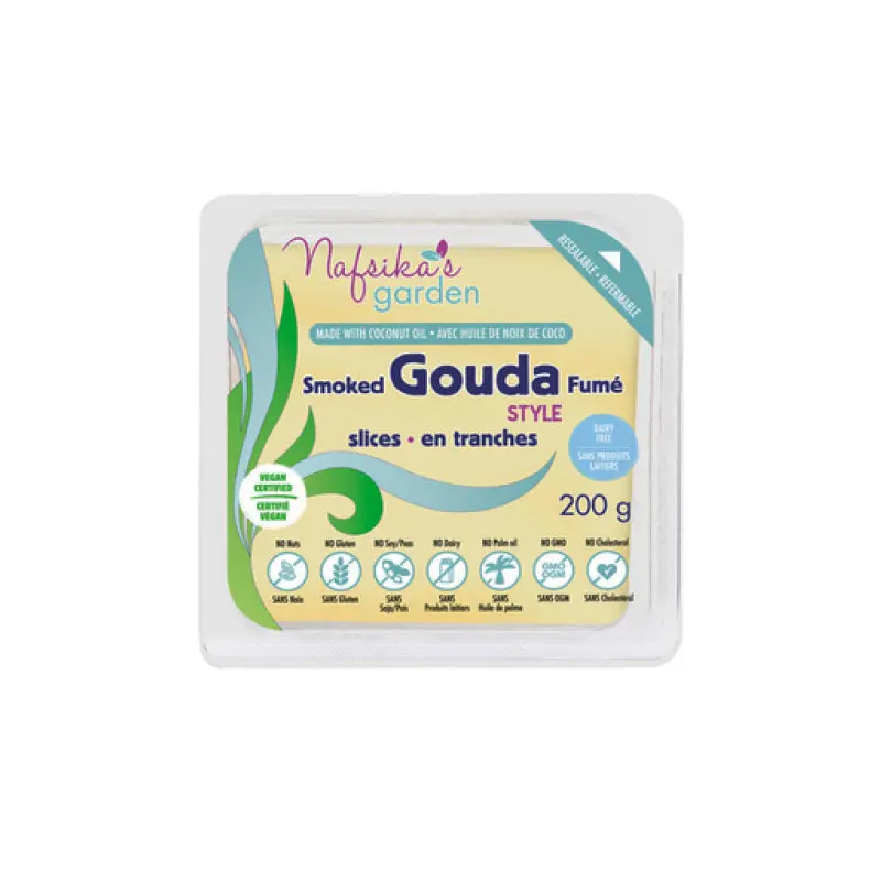 NAFSIKAS GARDEN - VEGAN SMOKED GOUDA STYLE SLICES 12x200 GR