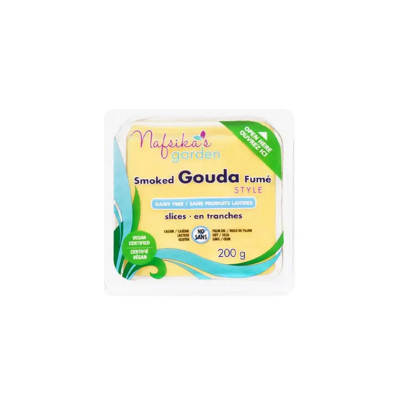 NAFSIKAS GARDEN - VEGAN SMOKED GOUDA STYLE SLICES 200GR