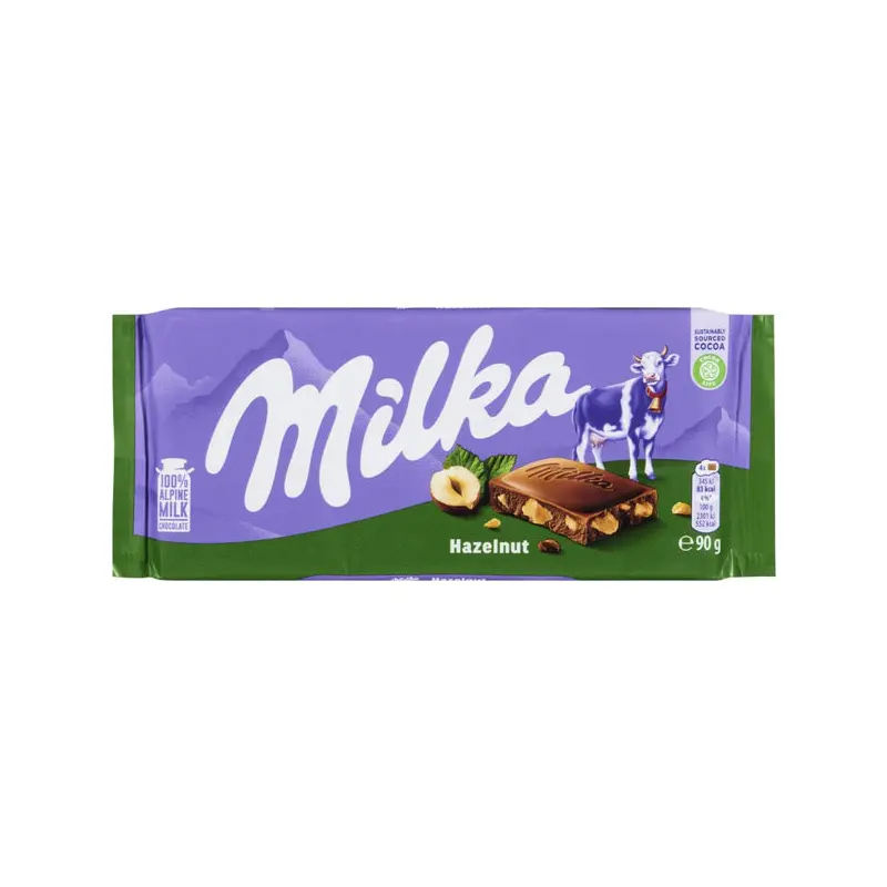 MILKA - HAZELNUTS 90GR
