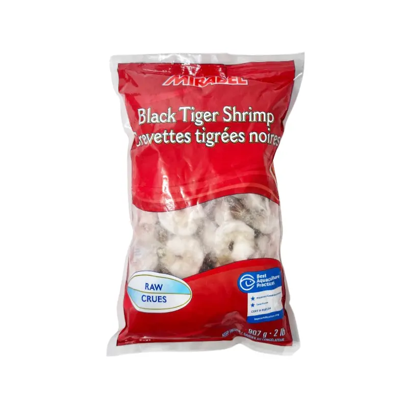 MIRABEL - BLACK TIGER SHRIMP 16/20 P&D TAIL ON IQF 2LB
