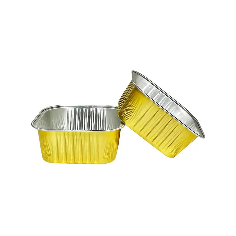 ML PACKAGING - 3IN SQUARE FOIL CUP GOLD 15x100 PK