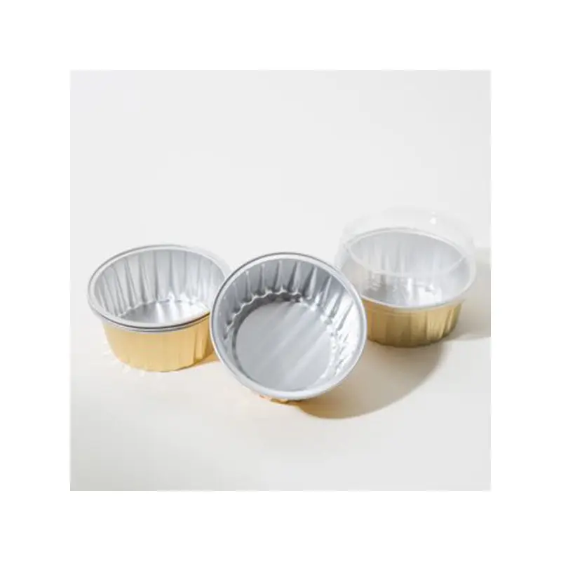 ML PACKAGING - CREME BRULEE GOLD FOIL CUP AND LID COMBO 500EA