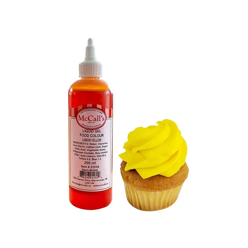MCCALLS - LIQUID GEL FOOD COLOUR LEMON YELLOW 250ML