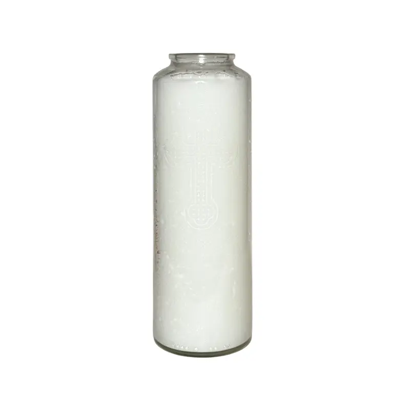MEMORIAL CANDLE - WHITE GLASS 1EA