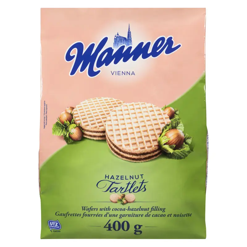 MANNER - HAZELNUT WAFER TARTLETS 400GR