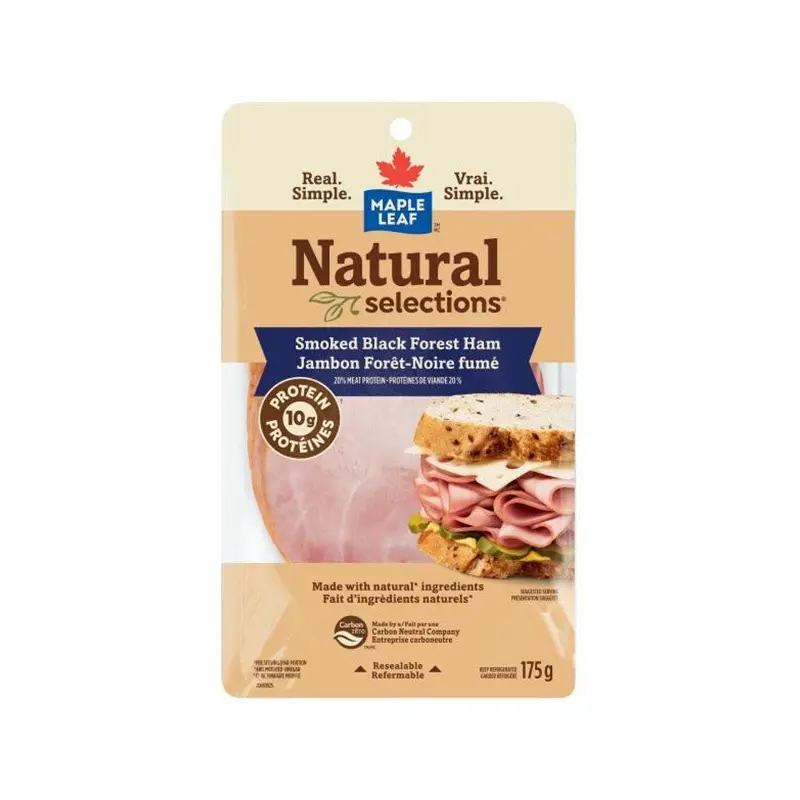 MAPLE LEAF - NATURAL SELECTION BLACK FOREST HAM 12x175 GR