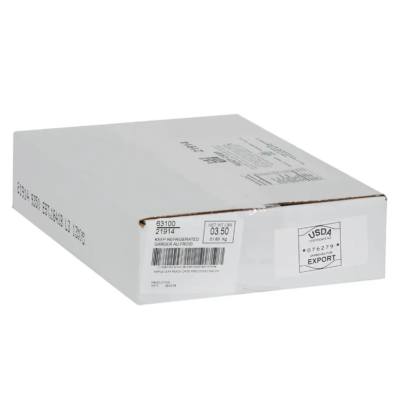 MAPLE LEAF - READY CRISP FULLY COOKED BACON (2X150SLICES) 3.5LB