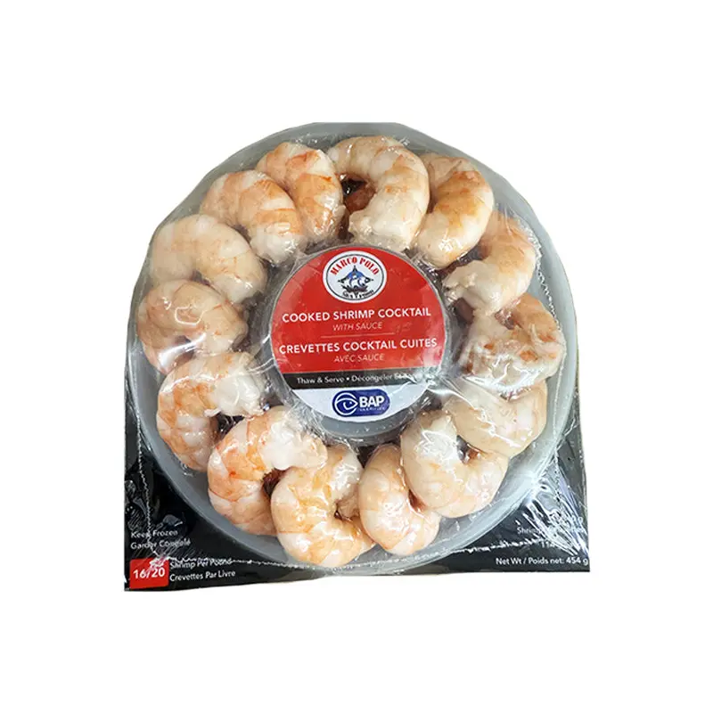 MARCO POLO - 16/20 COOKED WHITE SHRIMP TRAY 454GR
