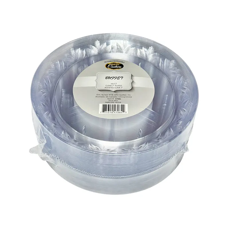 MADISON - CLEAR BUFFET 7IN PLATES 6x40 CT