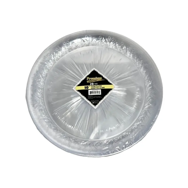MADISON - CLEAR SCROLL 10" PLATE 20PK