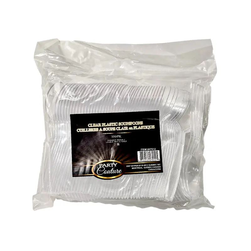 MADISON - CLEAR SOUPSPOONS 100CT