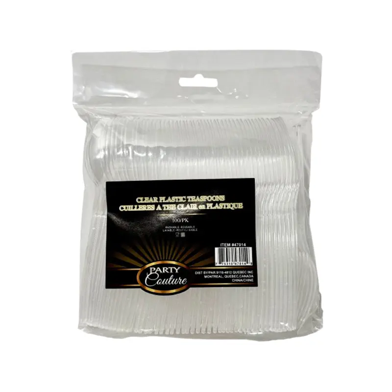 MADISON - CLEAR TEASPOONS 100CT