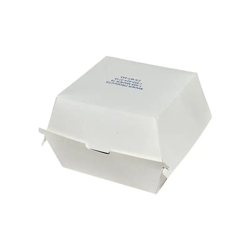 MAHER - BURGER 4x4x3IN WHITE CLAMSHELL 50PK
