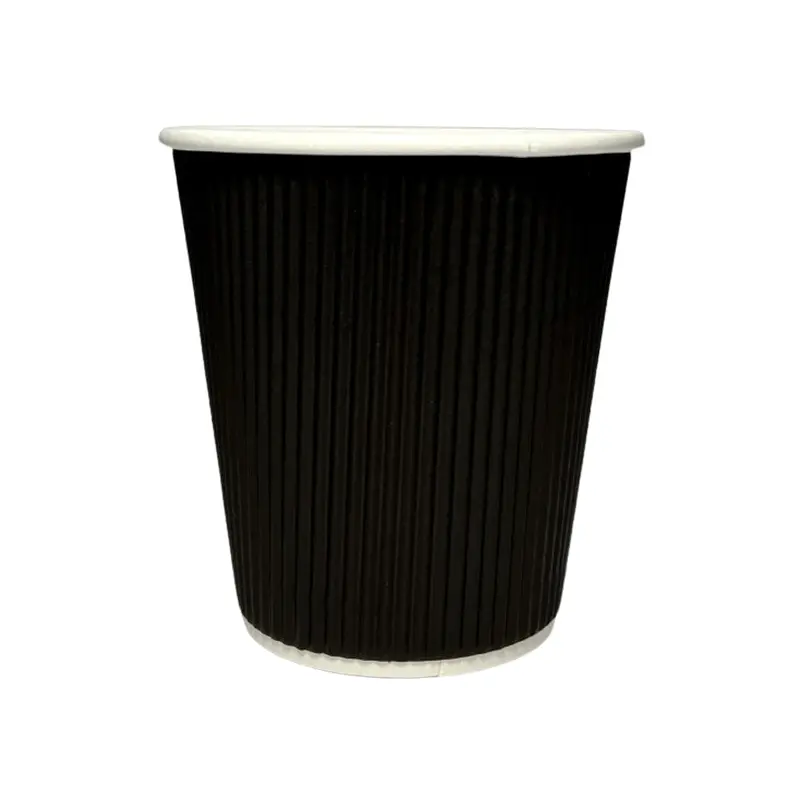MAHER PRODUCTS - 16oz BLACK RIPPLE WALL CUP 20x25 PK