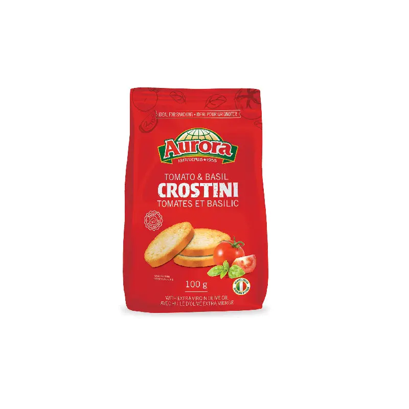 AURORA - CROSTINI TOMATO AND BASIL 100GR
