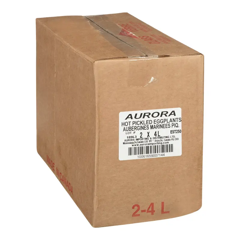 AURORA - EGGPLANT IN OIL HOT 2x4 LT