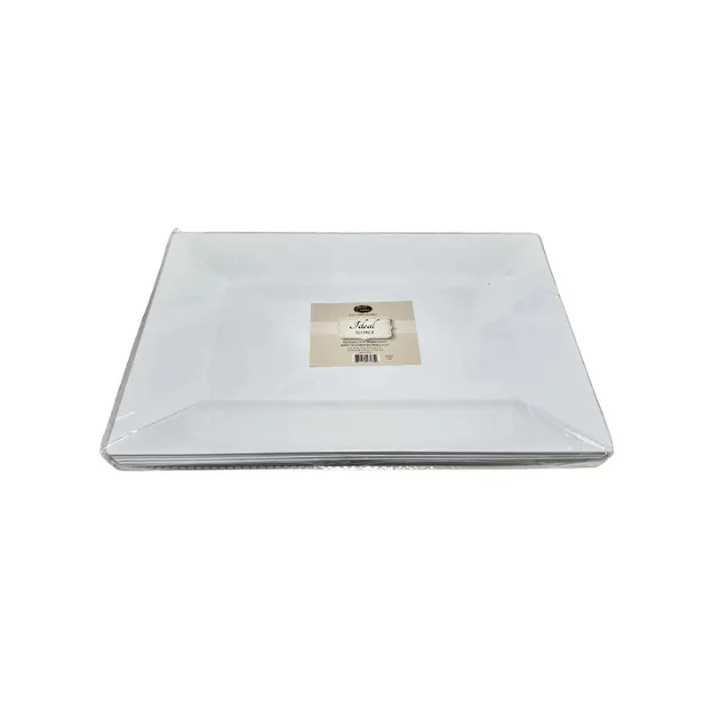 MADISON - 12.75" WHITE RECTANGLE PLATES 12x10 PK